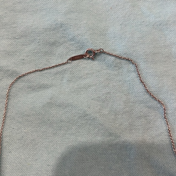 Tiffany script pendant and silver chain (16”) - Picture 10 of 10